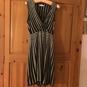 Calvin Klein black and white knit dress size 8